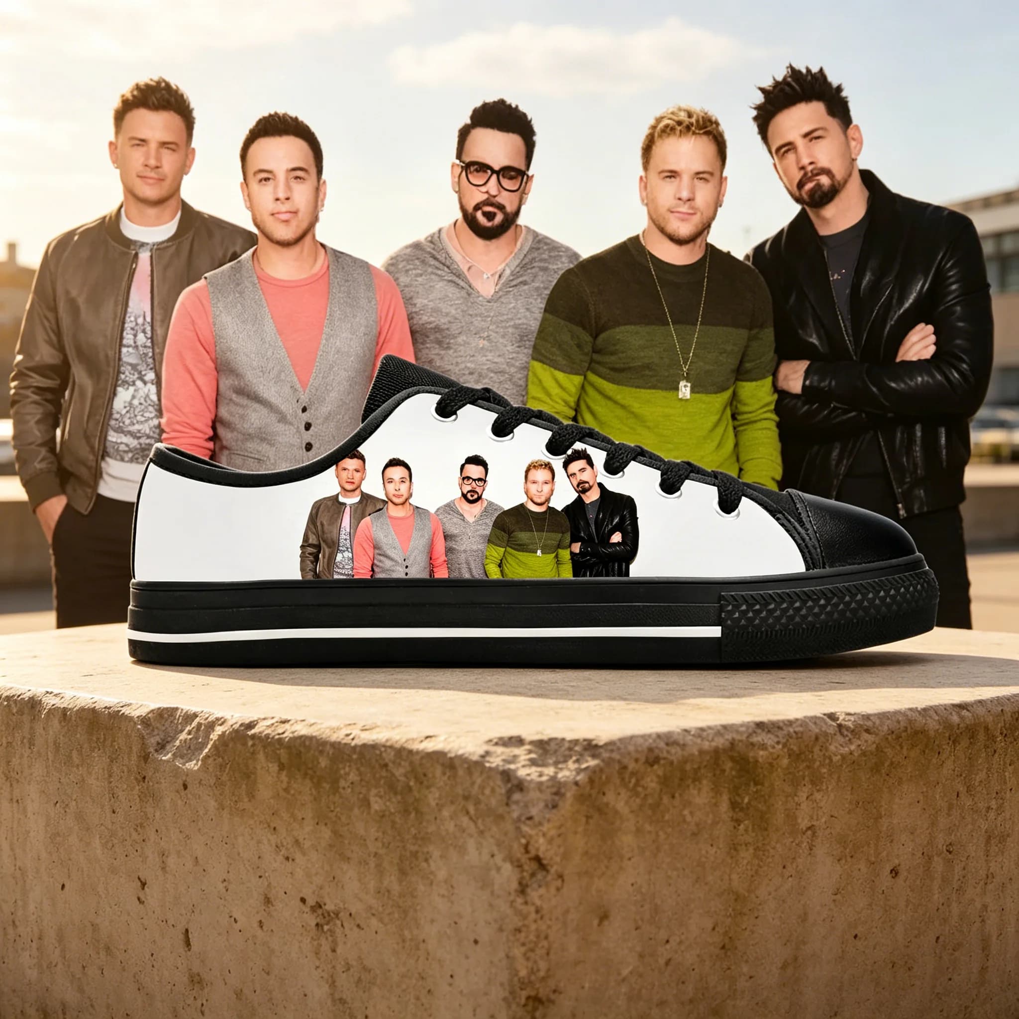 Sneakers basse con doppia stampa Backstreet Boys Cartoon Music Avatar The Last Airbender Scarpe casual unisex