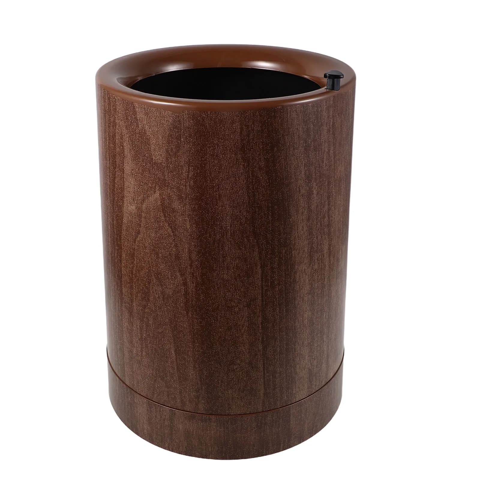 9L Wood Grain Trash Can Plastic Inner Bucket Rolling Garbage Bin Lidless Kitchen Bedroom Office Waste Basket Kitchen Trash Can