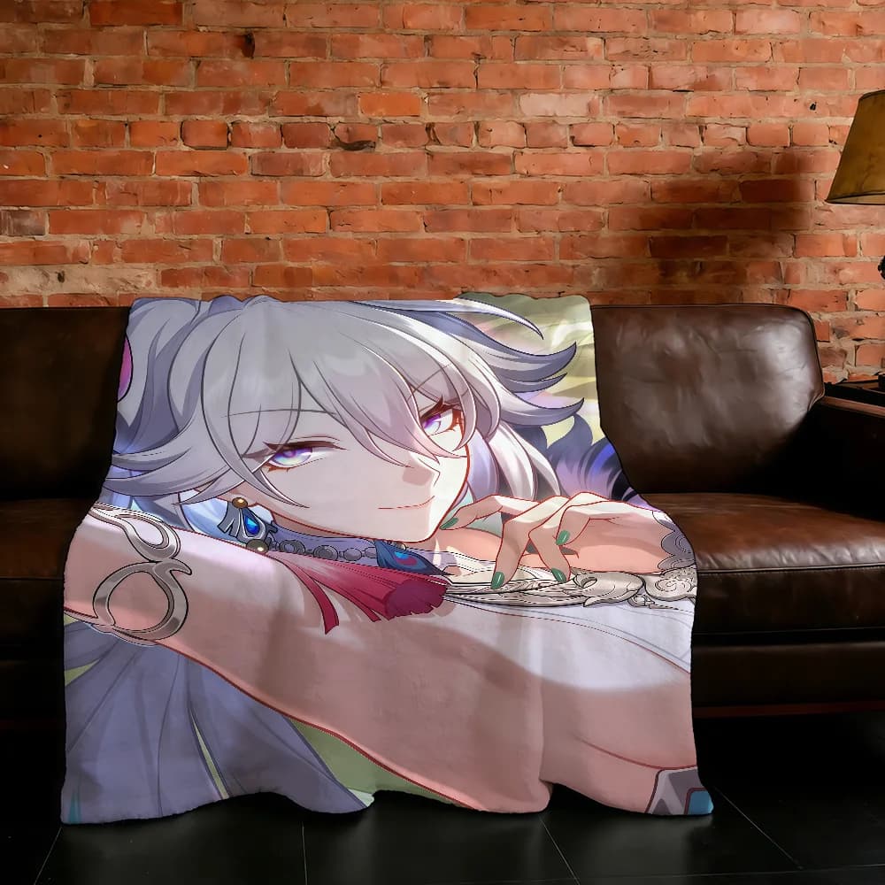 Blanket Super Warm Comfortable Plush Throw Honkai Blanket Child Home Star Sofa Yaoguang Rail Bedroom Gift