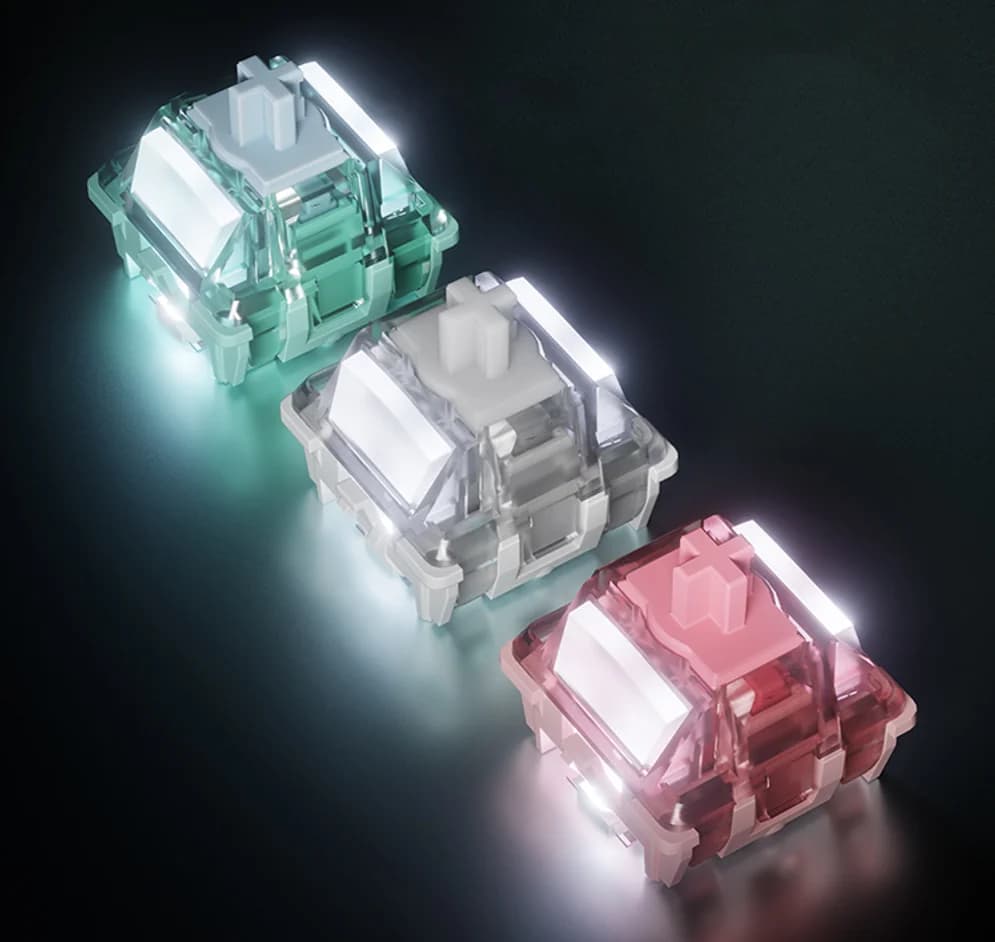 Switch Gateron Magnetic Jade Pro Dual SMD RGB Lineare per Tastiera Meccanica Magnetica, Pre-Lubrificato, Molla Lunga, 700Gs 50g 36g