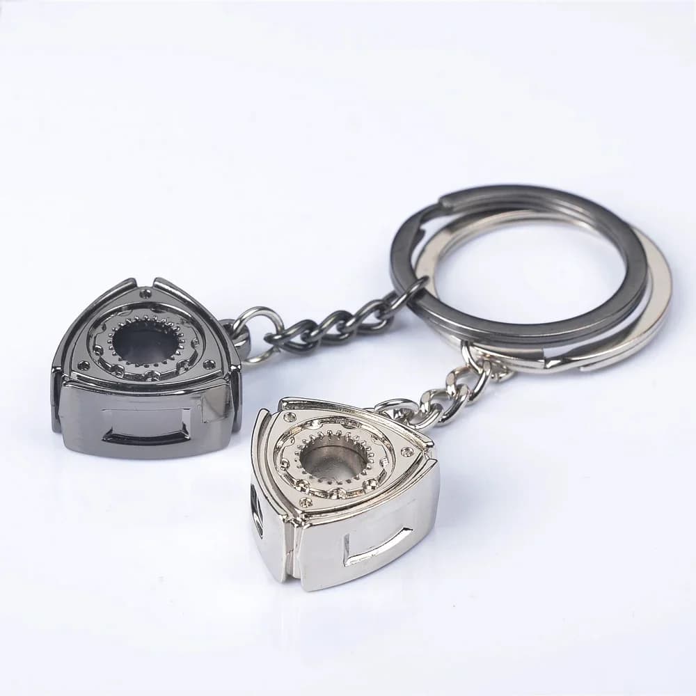 Rotating Keychain Wankel Roll Motor For Mazda Rx7 Rx8 2 3 6 Atenza Axela Keyring Turbo Accessories Auto Parts Keychain