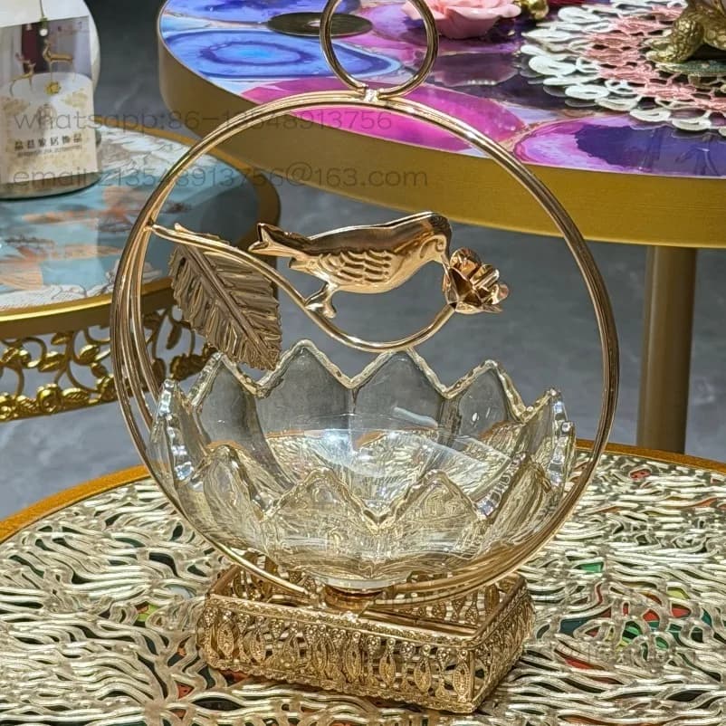Piatti Decorativi con Caramelle a Forma di Uccelli e Fiori, Vassoi per Ospiti, Contenitori per Dolci