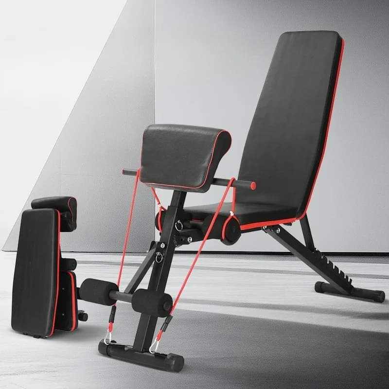 Adjustable Manubri Bench with Stackable Parts, 7 Inclination Levels, Unisex Multifunctional Fitness Tool