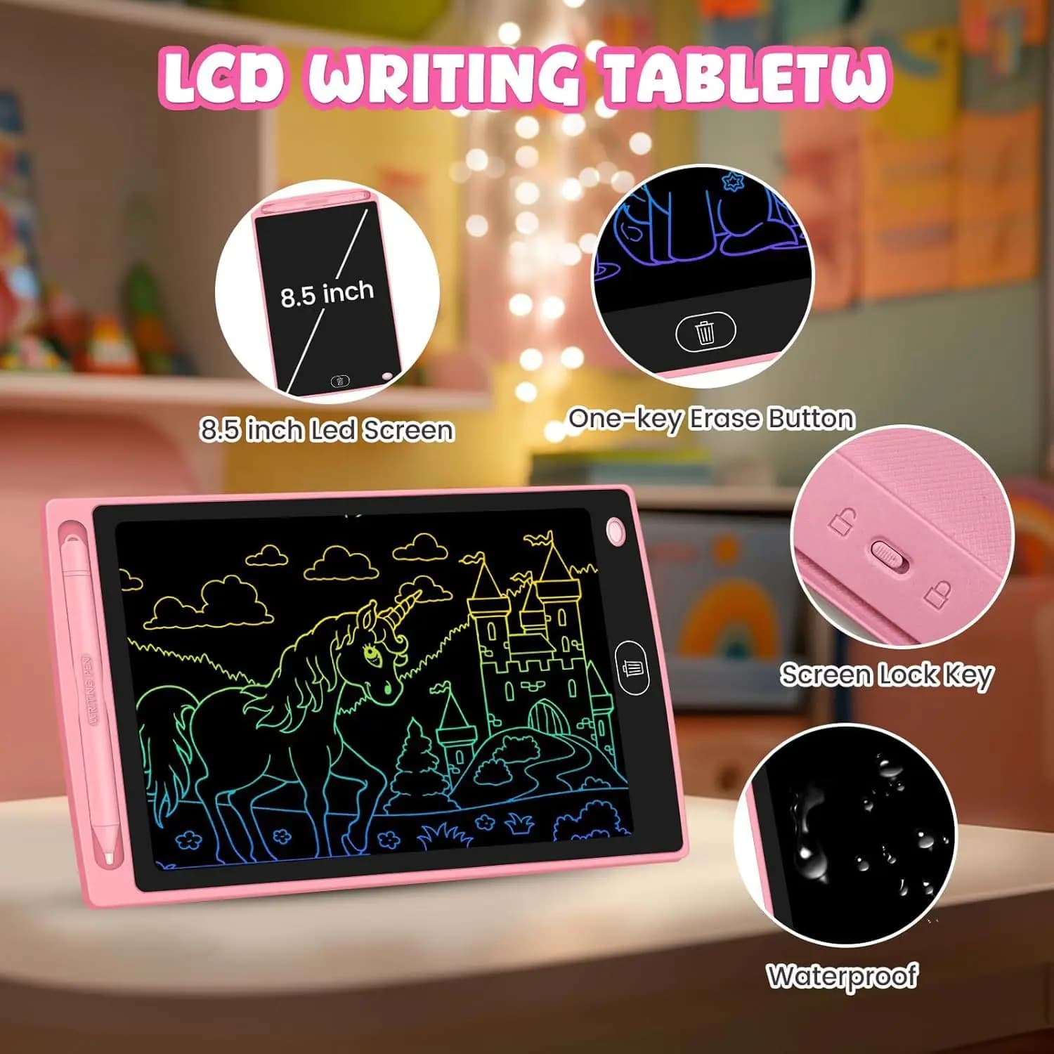 10inch LCD Writing Tablet Drawing Board Kids Graffiti Sketchpad Toys Handwriting Blackboard Magic Drawing Board Kid Toy Gift