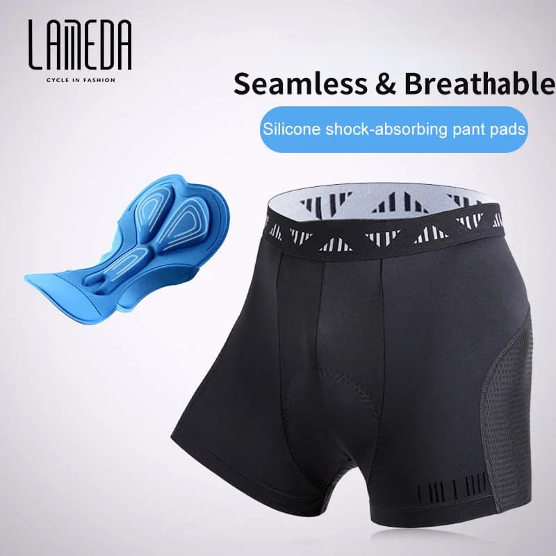 LAMEDA Men's Cycling Intimate With Gel Padding 3D Cycling Shorts MTB Boxer Bike Shorts Breathable Network Cycling Intimate