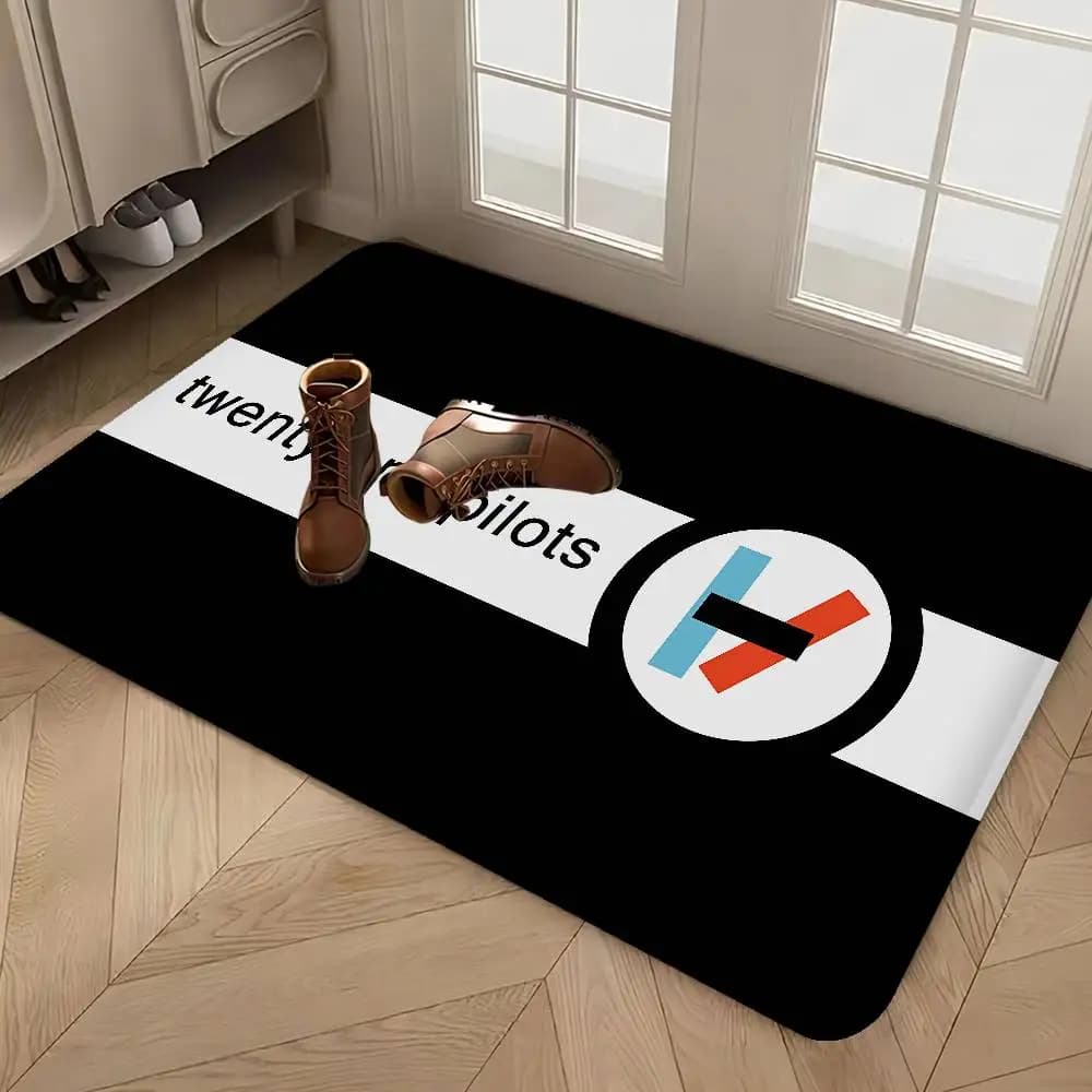 Popolare tappetino da cucina T-Twenty One Pilot in stile nordico, tappetino per camera da letto, soggiorno, balcone, tappeto antiscivolo di benvenuto