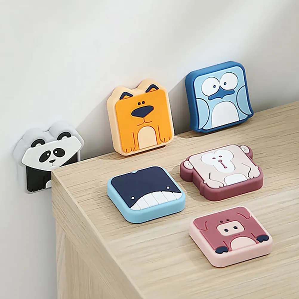 6Pcs Wall Protector Pad Self Adhesive Door Stopper Cabinet Crash Cushions Furniture Protection for Walls
