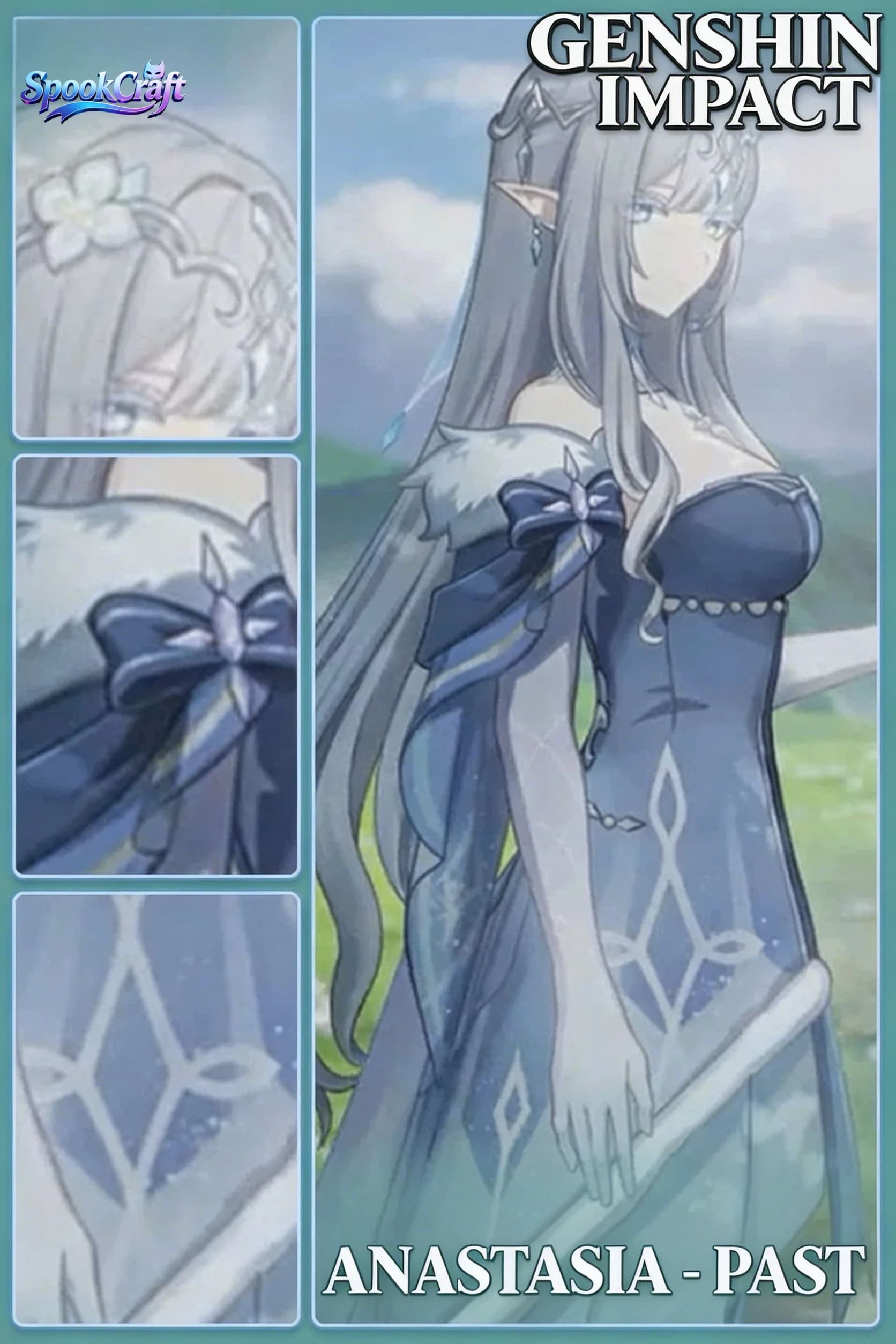 New Arrival Pre-sale Genshin Impact Snezhnaya Anastasia Bygone Memories Cos Full Set Women Outfit Halloween Carnival Comic Con