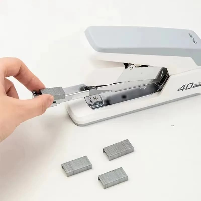 Cucitrice Deli Heavy Duty 40 fogli Raccoglitore di carta senza sforzo Forniture di cancelleria scolastica