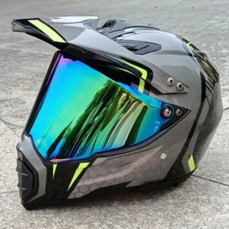 DOT Classic Motocross Atv Mtb con lente moto Downhill Casco Fuera De La Carretera Casco