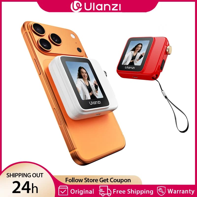 Ulanzi VM02 Schermo Monitor Magnetico per Selfie con Controllo Wireless, Mirroring Schermo Telefono per iPhone 17 16 15 Android Vlog