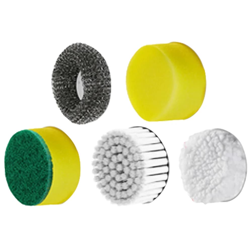 5 practical pieces replace the set of brush heads comode portable electric heads for cleaning bathtubs, kitchen sink, cleaning tools accessories