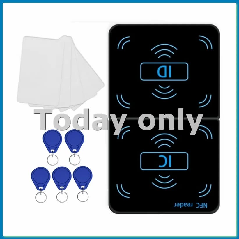 Lettore/Scrittore/Duplicatore NFC 125Khz 13.56Mhz USB UID T5577 EM4305 RFID per Portachiavi e Smart Card - Programmatore Criptato A25R