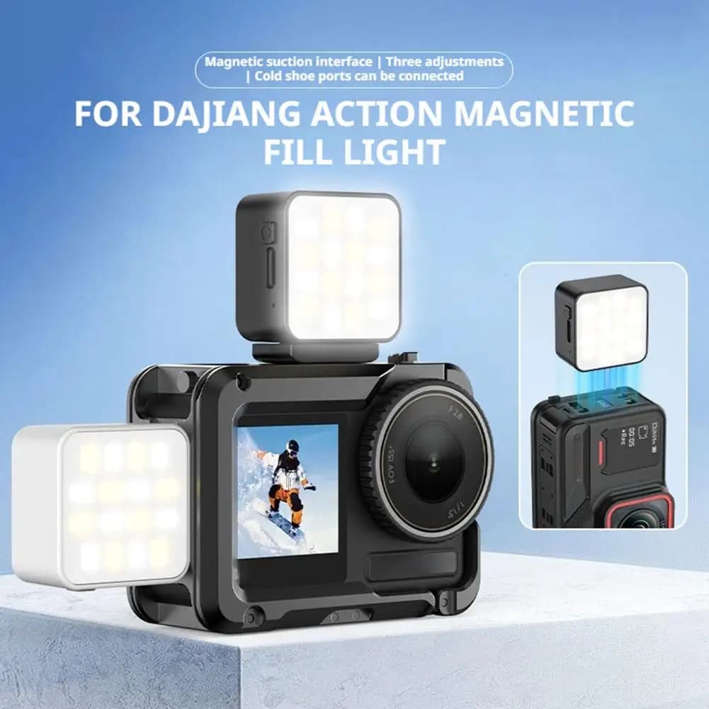Magnetic Photo Filling Light for Dji OSMO Pocket 3/Action 5 Pro Vlogging Light Mini LED Action Camera Light Video G2T9