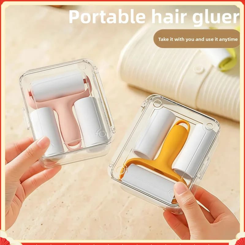 Mini Lint Roller 3 Rolls 90 Sheets Tearable Refill Paper Portable Sticky Lint Brush High Adhesive Pet Cat Hair Remover