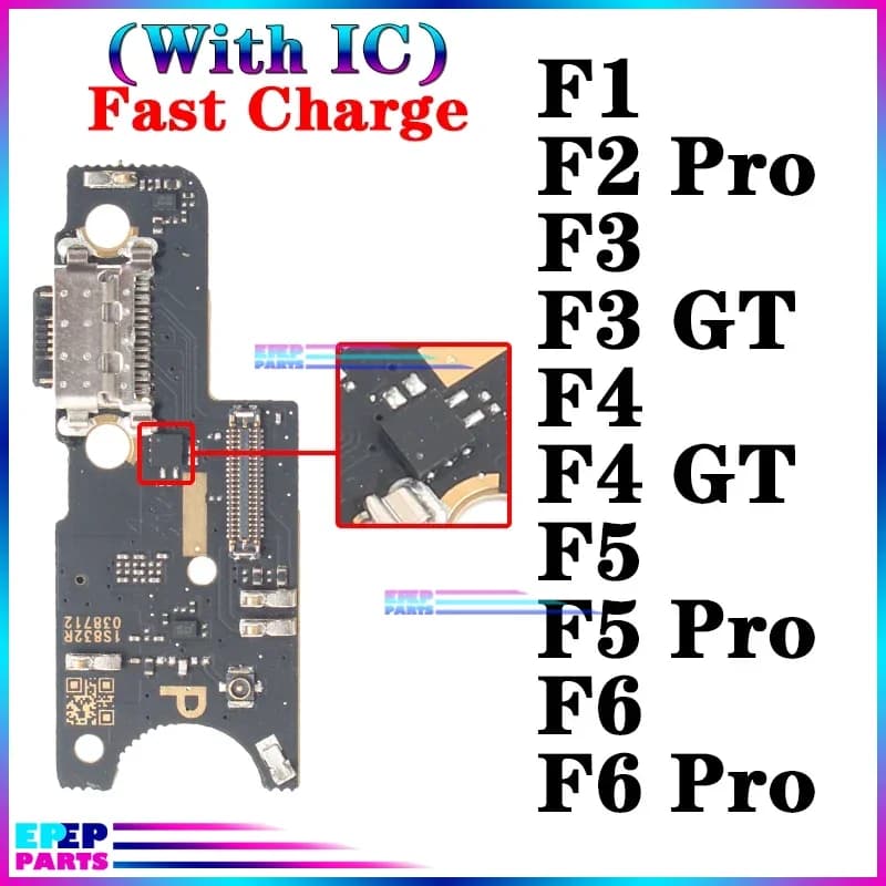 Connettore caricabatterie per Xiaomi Poco F1 F2 F3 F4 Gt F5 F6 Pro Scheda di ricarica Porte flessibili Modulo Dock USB