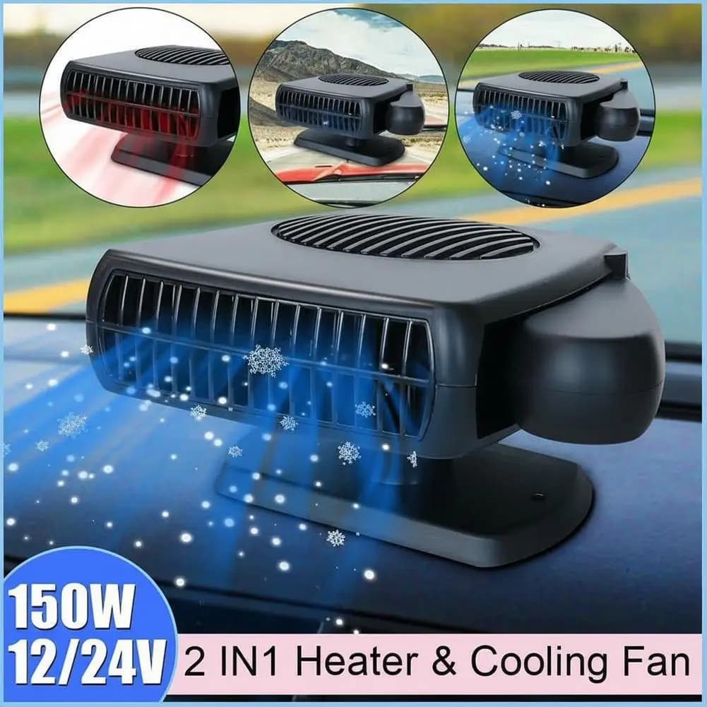 Ventilatore Riscaldante Rapido 12/24V per Auto, Sbrinatore Elettrico, Riscaldatore per Parabrezza in ABS, Accessorio per Auto e Camion Y7V3
