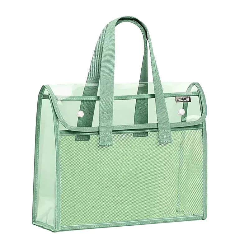 Cartella portatile impermeabile trasparente con capacità, borsa per riporre file espandibile, borsa per file autoadesiva in PVC