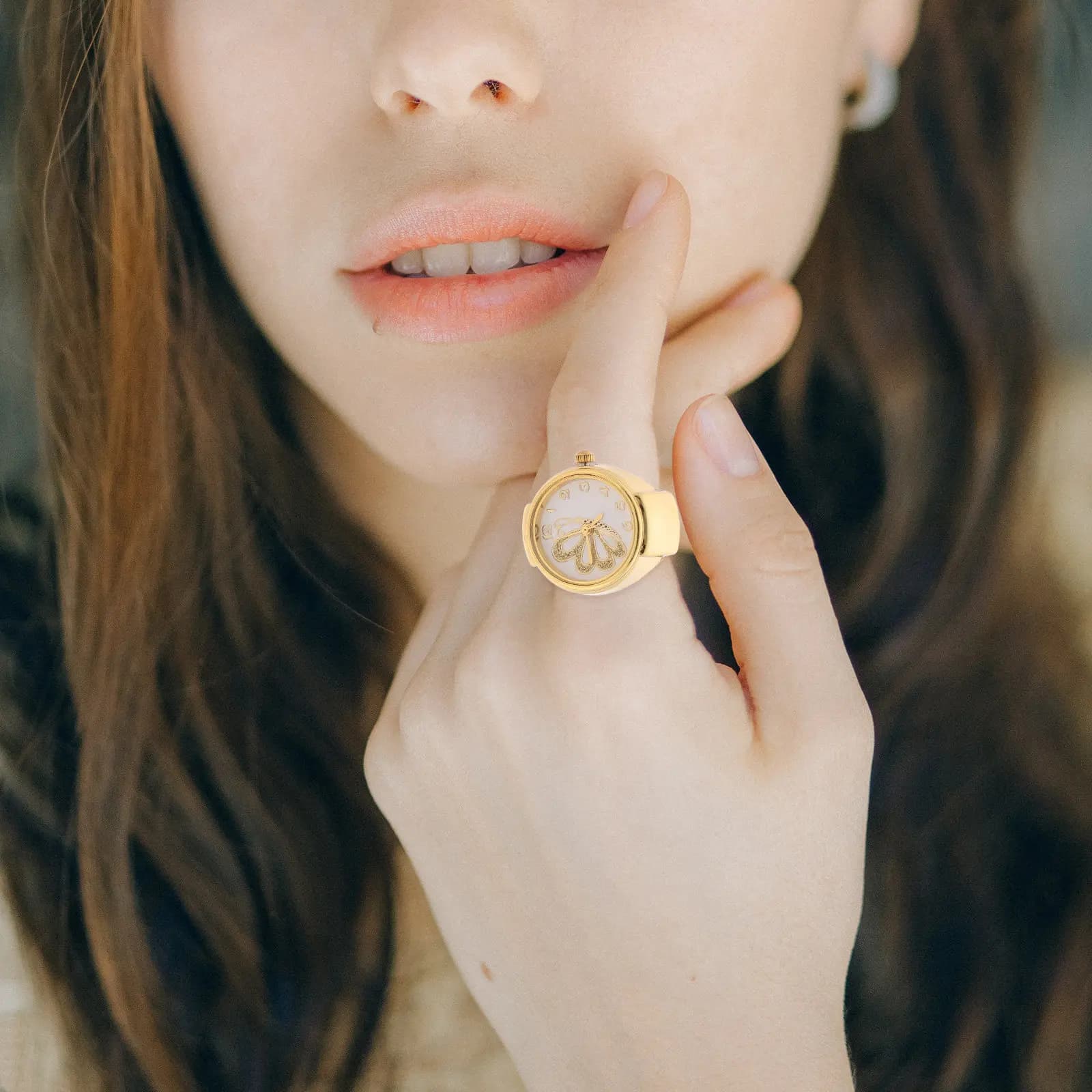 Anello Orologio in Lega da Donna, Leggero e alla Moda, Gioiello da Dito, Ottima Scelta Regalo