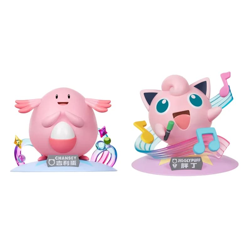 Pokemon Anime Action Figures Jigglypuff Chansey Funismo originale Collezione genuina Modello Ornamenti Giocattoli Regali di compleanno
