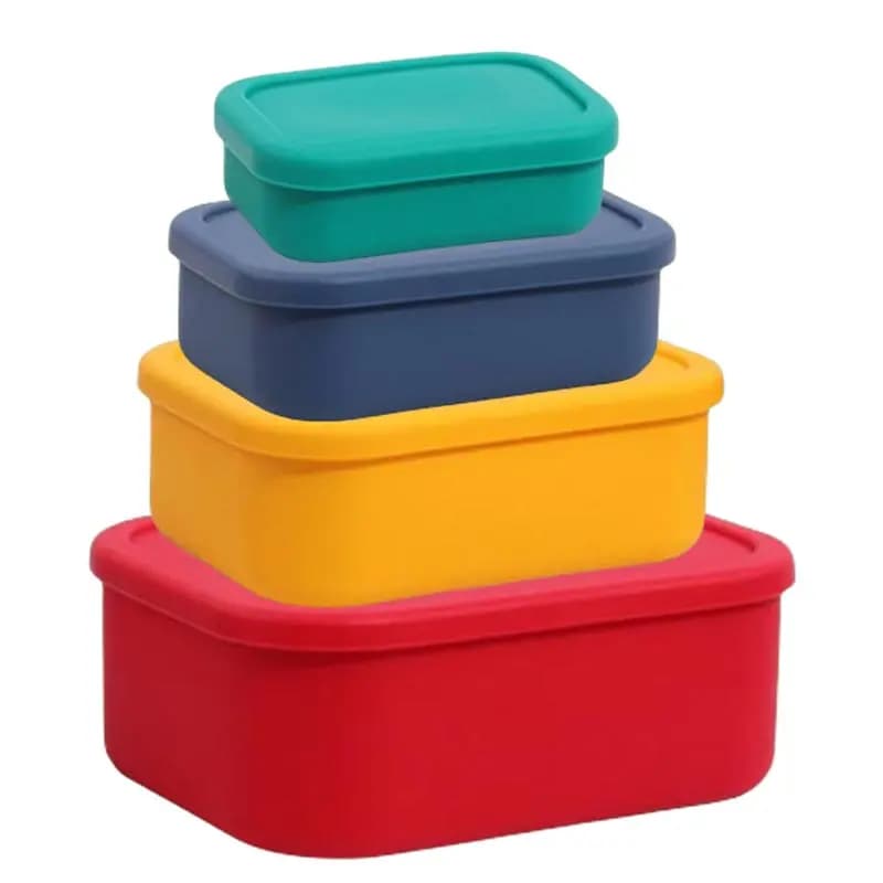 Set di scatole per il pranzo in Silicone per uso alimentare riscaldamento a microonde scatola per la conservazione della freschezza sigillata ciotola in Silicone scatola da Picnic, Snack e scatola per il pranzo alla frutta