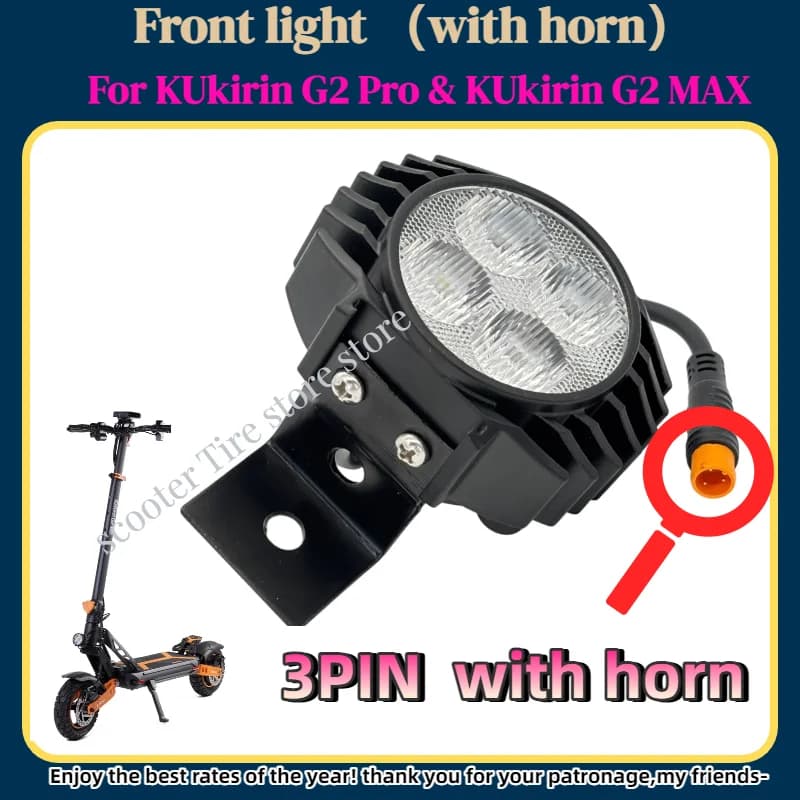 Kugoo Kukirin G2 pro Scooter Luce anteriore Faro compatibile con Kukirin G2 Max Scooter elettrico Accessori luce anteriore