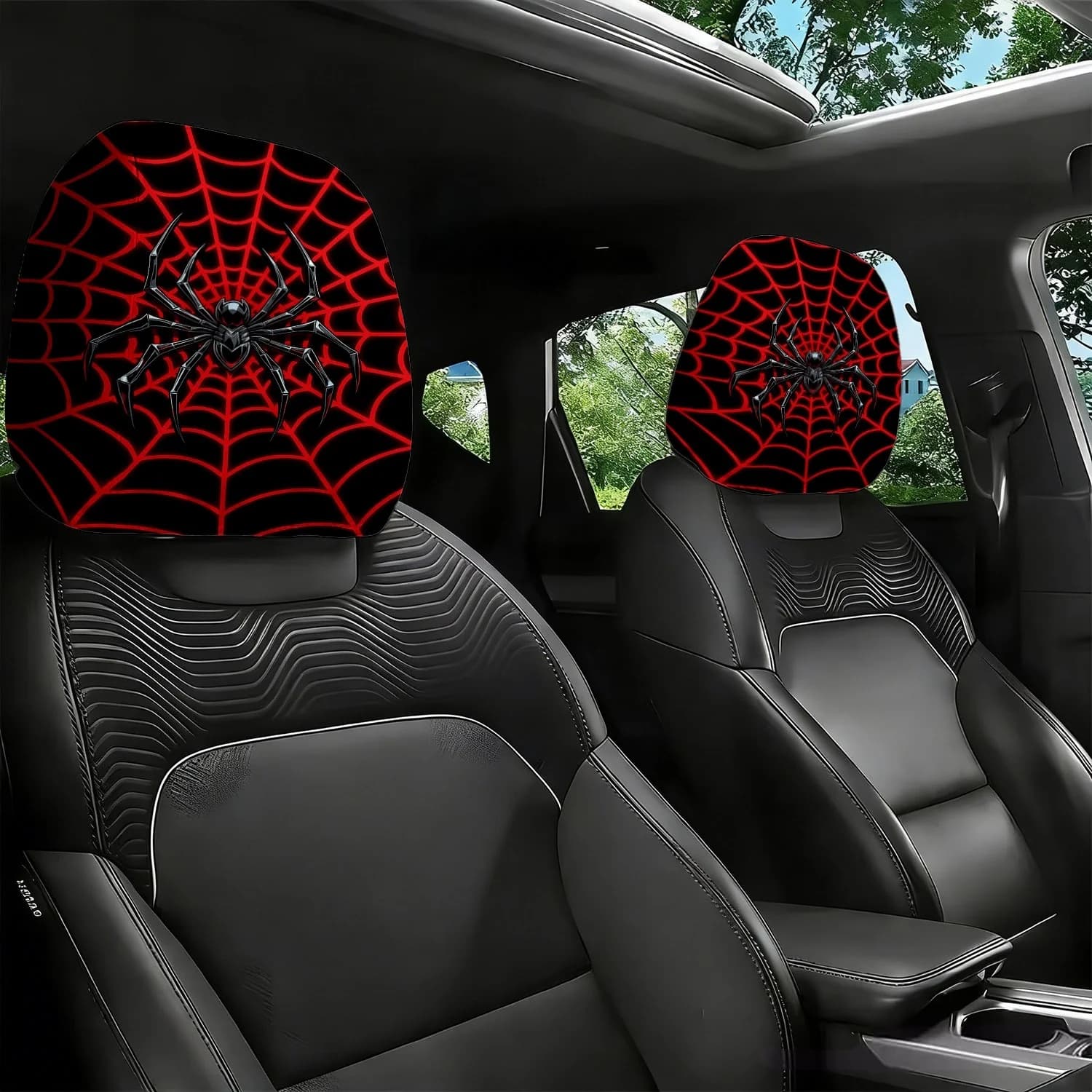 Durable fabric resists tearing for long‑time inside‑car application.