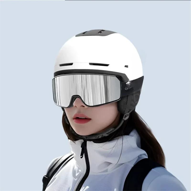 Casco da sci doppio sportivo con occhiali Sci invernale per adulti e snowboard Attrezzatura per prodotti caldi