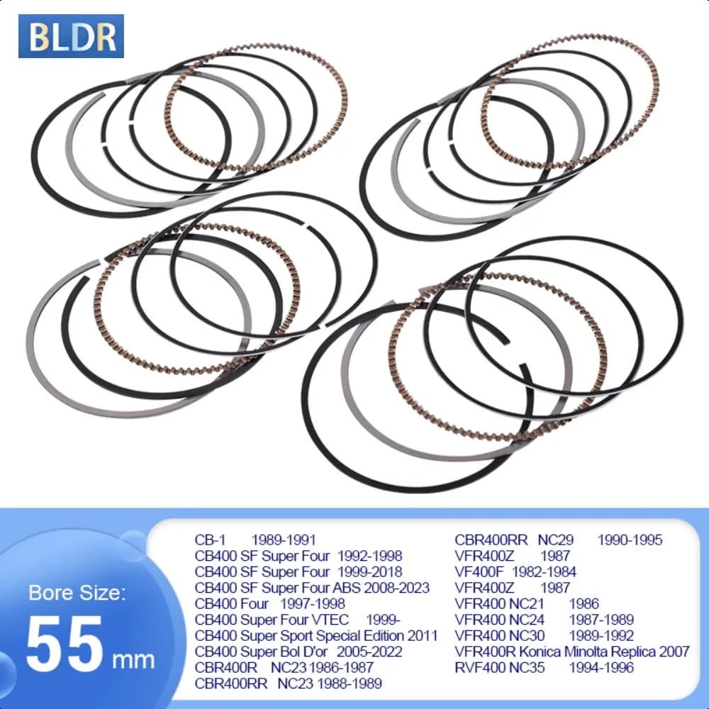 55mm Piston Rings for Honda CB-1 CB400 SF Super Four ABS CB 400 Super CBR400R NC23 CBR400RR NC23 NC29 VFR400Z NC21 NC24 NC30