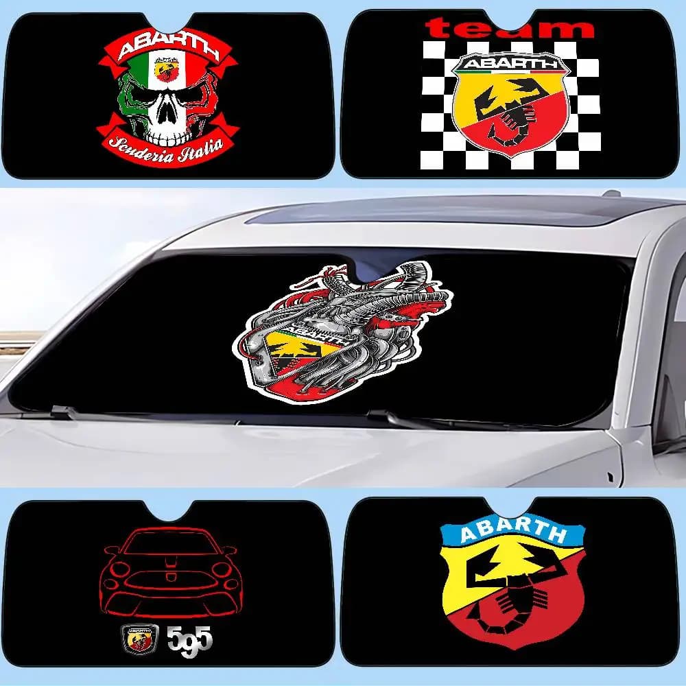 Parasole per Auto con Logo A-abarths, Copertura per Parabrezza, Protezione UV, Accessori per Auto