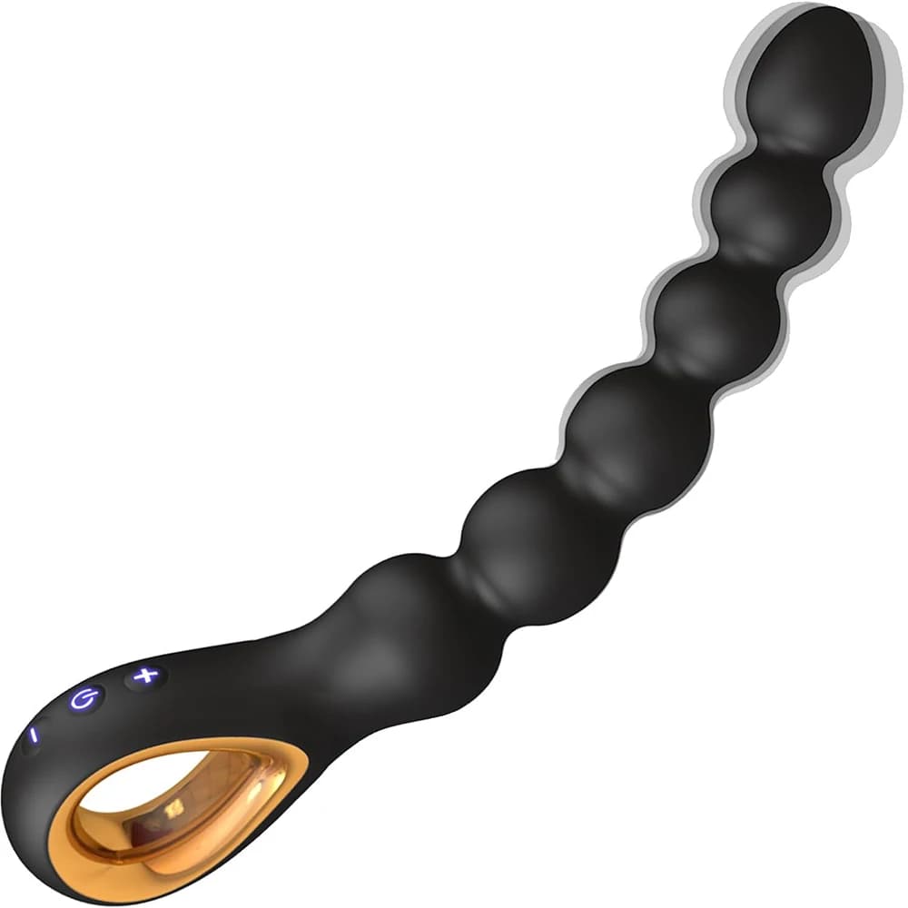Vibratore Anale con Palline, Plug Anale Vibrante, Massaggiatore Prostatico Maschile, Stimolatore Vaginale e Clitorideo, Butt Plug per Donne e Uomini, Giocattoli Sessuali per Adulti