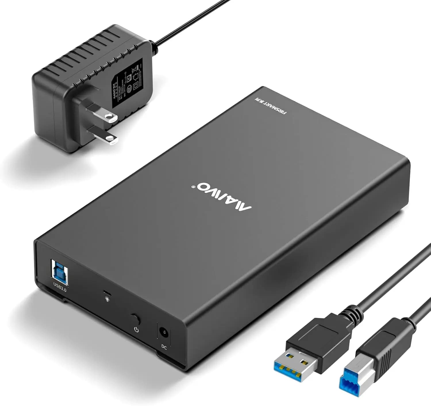 Box esterno USB 3.0 per HDD/SSD SATA da 2,5/3,5 pollici, UASP, fino a 24 TB, in alluminio