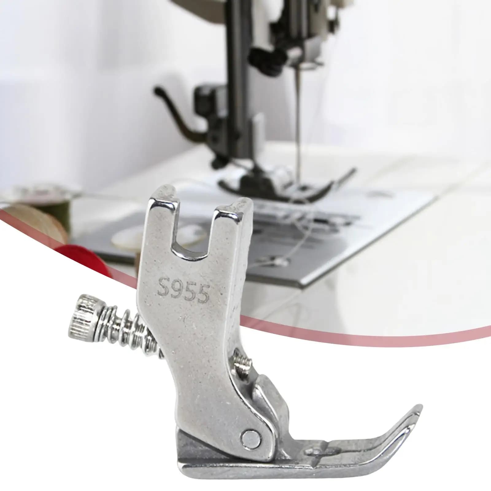 Piedino per Macchina da Cucire Industriale, Multifunzione per Cuciture Decorative e Bordature, Piedino Regolabile in Acciaio