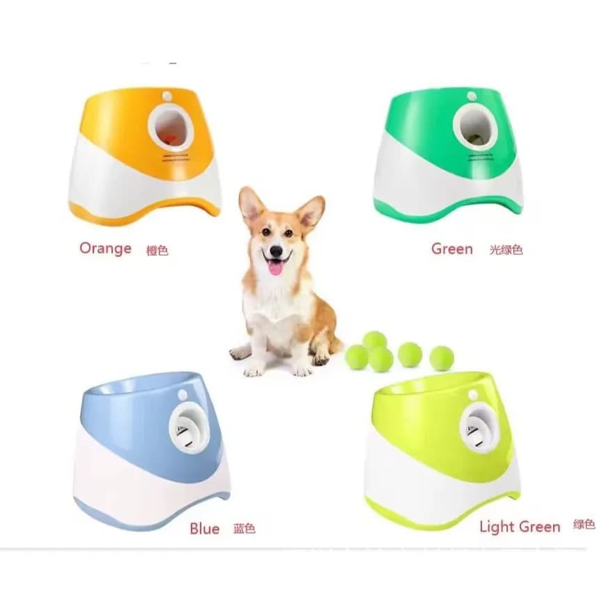 Automatic Tennis Ball Launcher, 3m 6m 9m Range, Interactive Dog Cat Toy, Outdoor Pet Training Machine