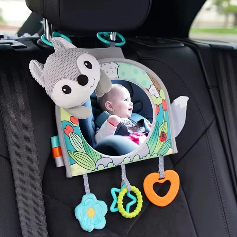 Specchietto per seggiolino auto per bambini Specchietto retrovisore per seggiolino auto per bambini Monitor per bambini Giocattoli sensoriali educativi regolabili per viaggi per bambini