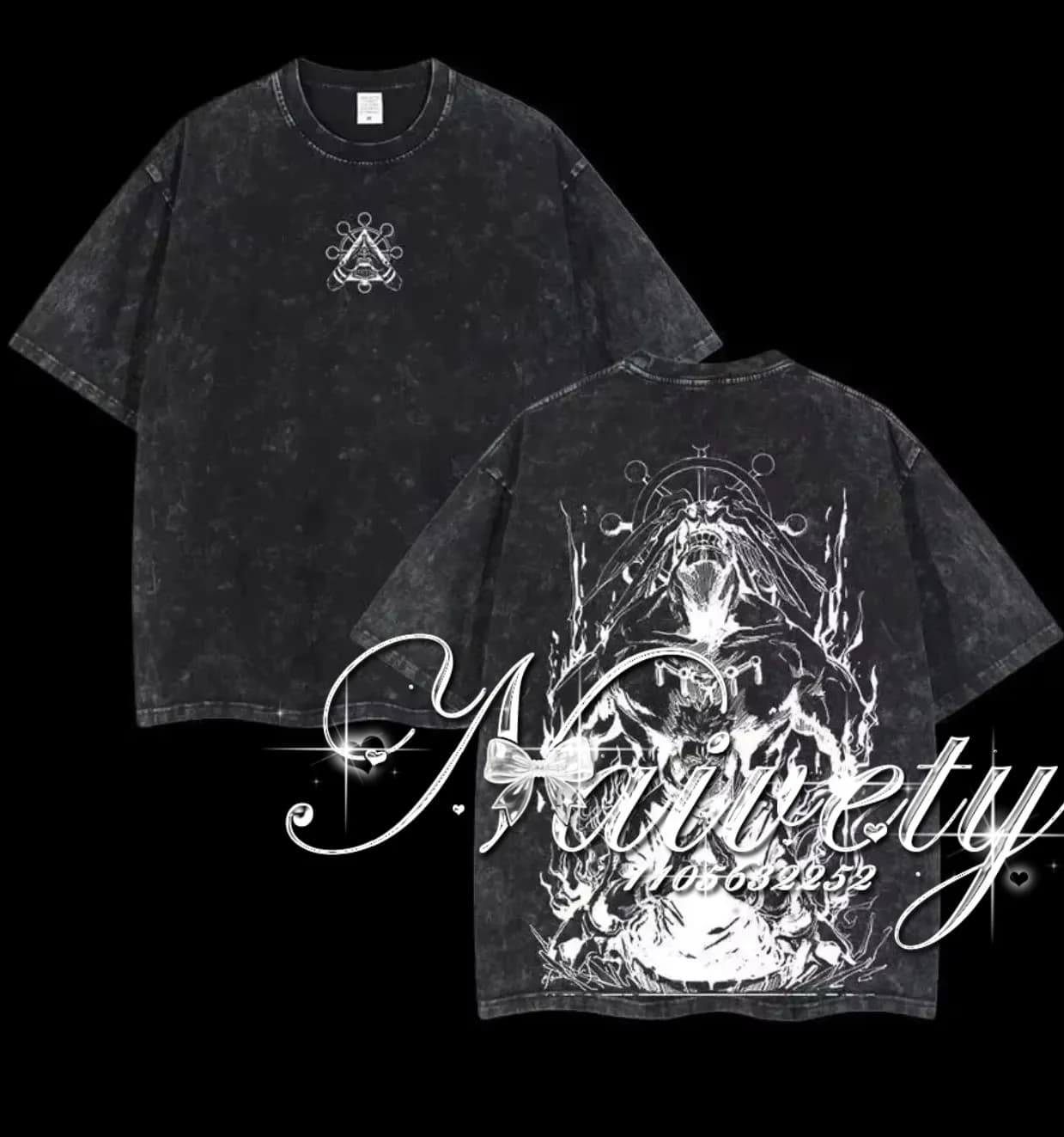 2026 Summer New Jujutsu Kaisen Mahoraga 3D Print Oversized Washed Cotton T-shirt Men Women Casual Breathable Tops Y2k