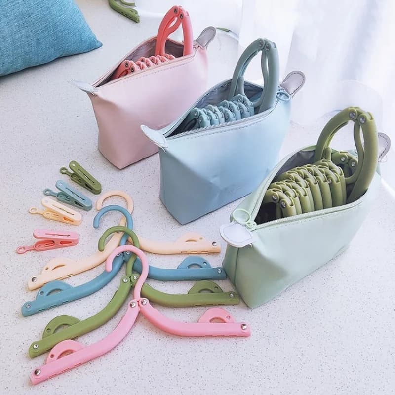 1/9 pieces folding plastic travel bag portable holder for business travel dorm for students socks underwear banner