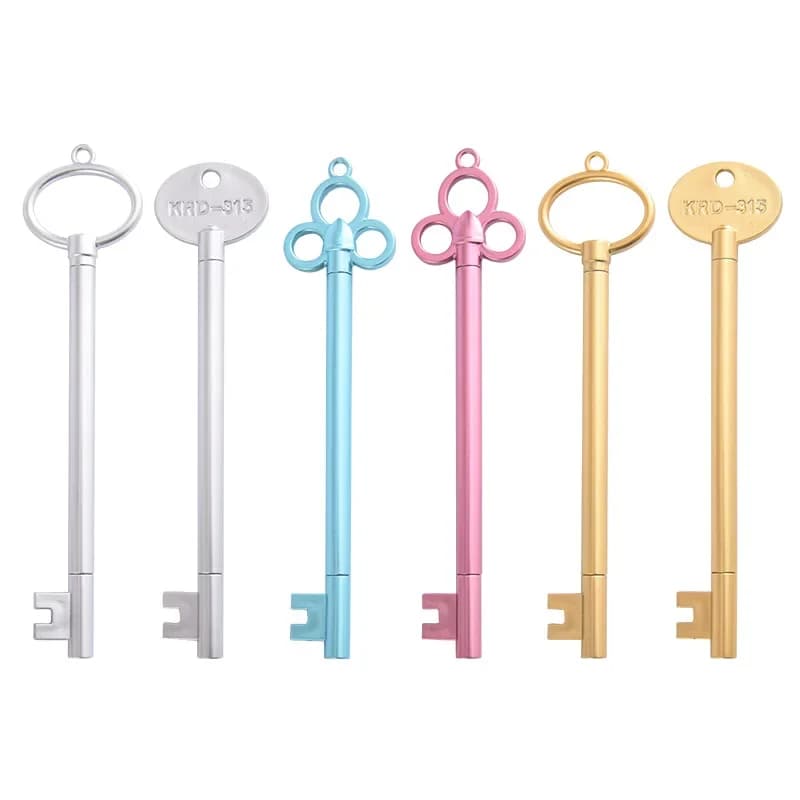 60 pz/lotto chiave creativa modellazione penna gel cancelleria creativa penna a sfera nera penna per firma penne carine studenti forniture per l'apprendimento