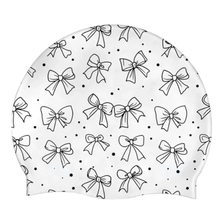 Swim Cap High Elasticity Silicone Anti Slip Waterproof Comfortable Swim Hat Bathing Cap for Men Women Girls Cute