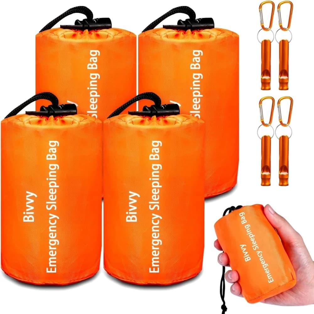 Emergency sleeping bag Survival bag, portable waterproof thermal bivy bags Bivvy Tac bags, sleeping bag in Mylar