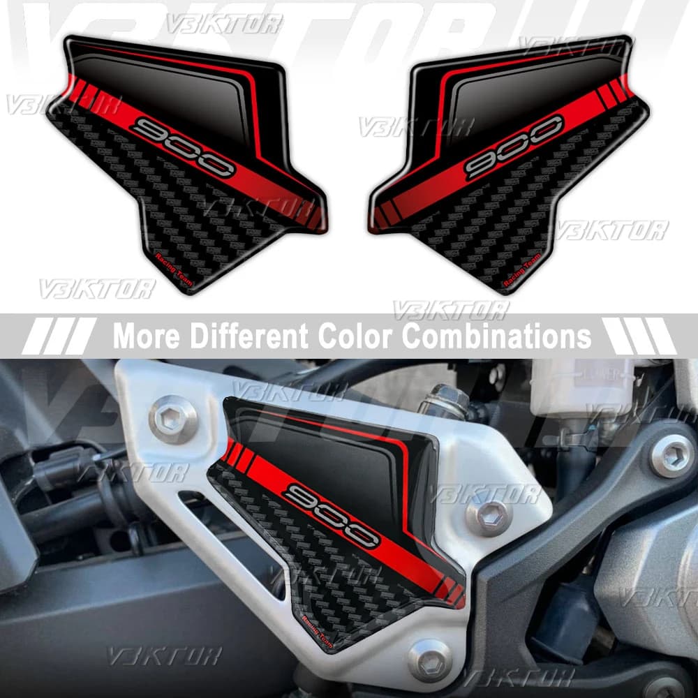 Per Kawasaki Z900 Z 900 2020-2024 2023 2022 2021 3D Resina Moto Guardie Beat Tallone Adesivo Protezione Tallone Pad Decalcomanie