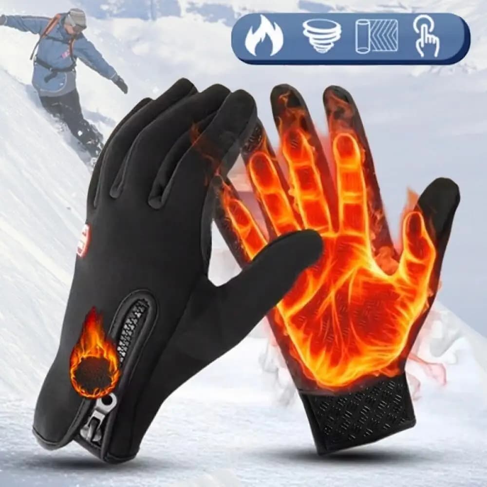 Guanti invernali caldi per uomo donna Touchscreen caldo ciclismo all'aperto guida moto guanti freddi guanti da donna antiscivolo antivento