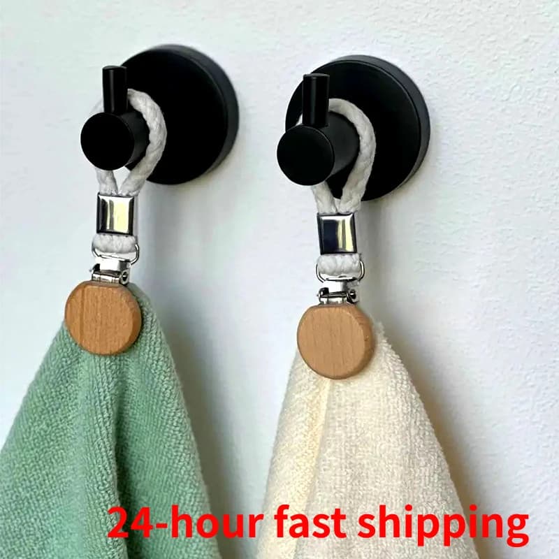 2 pezzi clip per asciugamani asciugamano in cotone intrecciato con morsetto in metallo ganci multiuso calzini appendiabiti cucina clip per la casa