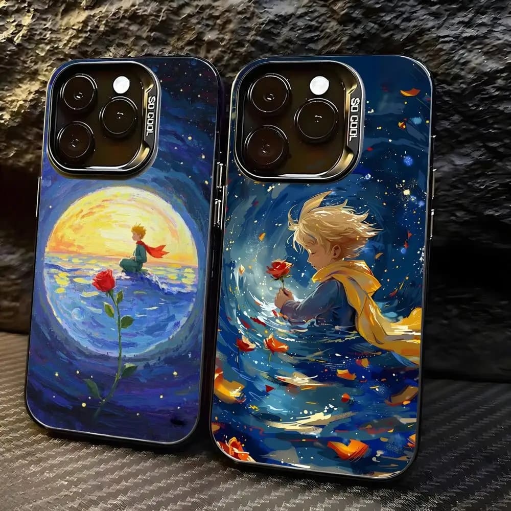 Hot Anime Phone Case For lMDColor Silver Shell L-Little P-PrinceES For lPhone 17 16 e 15 14 13 12 11 Pro Max Plus