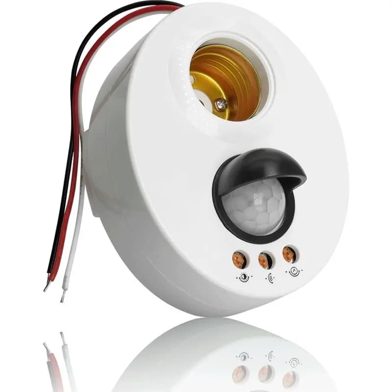 【Price Drop !!】E27 Base LED Light Holder Infrared Sensor Switch PIR Motion Detection Adjustable Delay