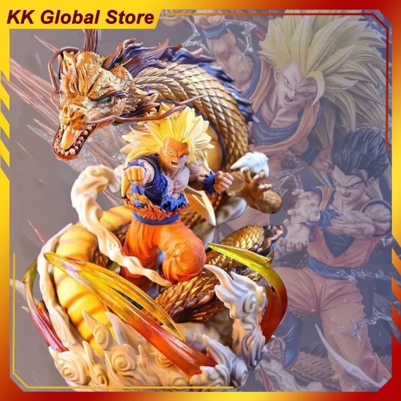 29.5cm Dragon Ball Anime Figure Son Goku Dragon Fist Periphery Action Figure Collection Ornaments Desktop Model Doll Gift Toys