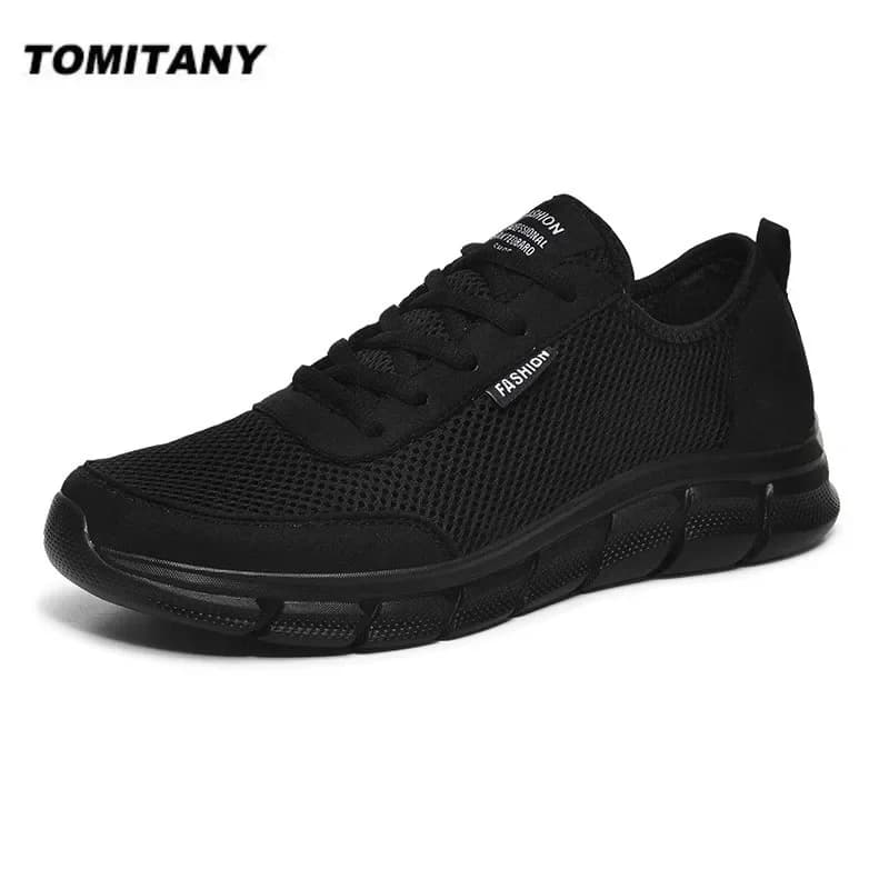 New men's shoes in mesh casual shoes fastened men's sneakers light and breathable comfortable sports sneakers Zapatillas Hombre