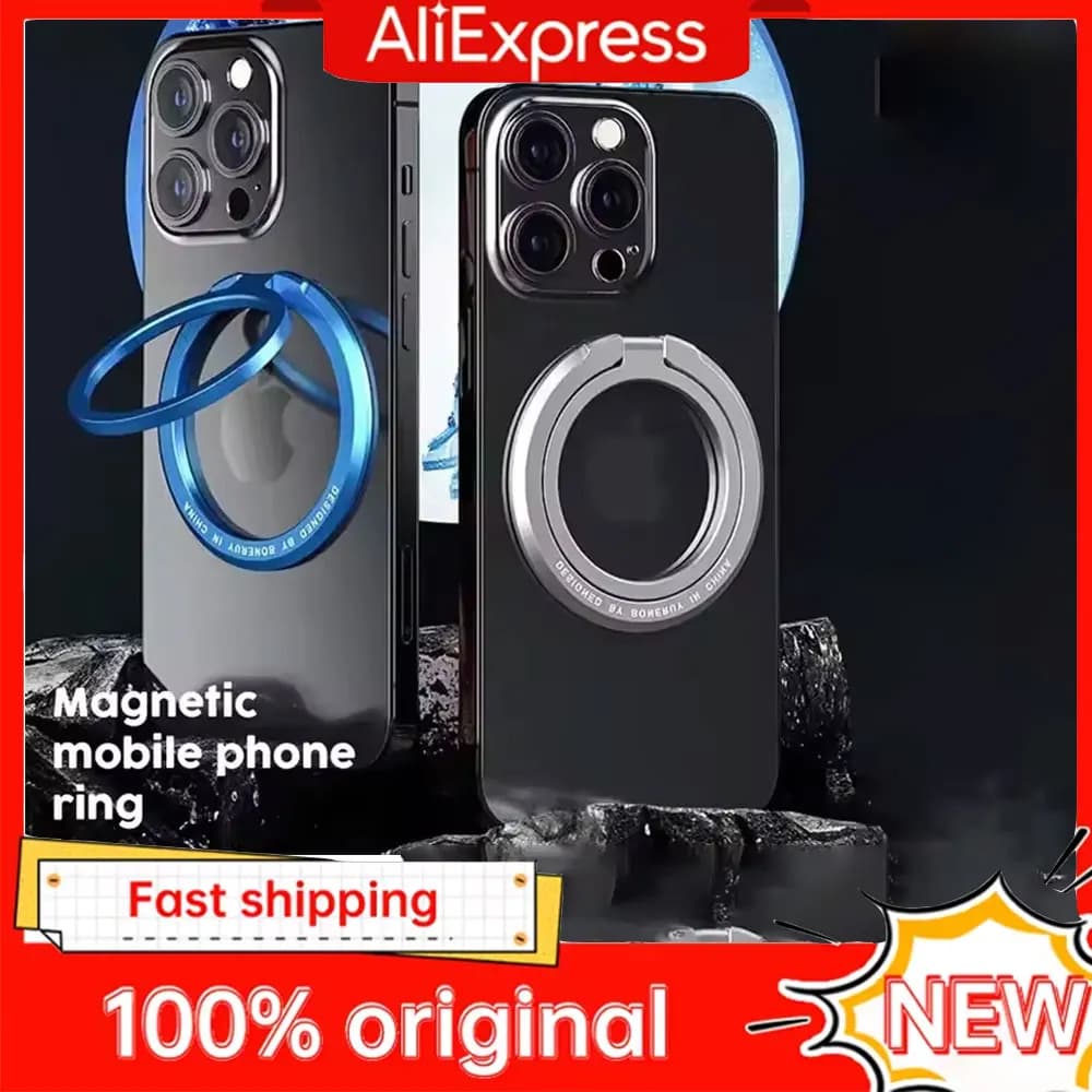 Supporto magnetico per anello per telefono cellulare Staffa per telefono cellulare Cavalletto rimovibile per telefono cellulare per MagSafe iPhone 17 16 15 Samsung Xiaomi