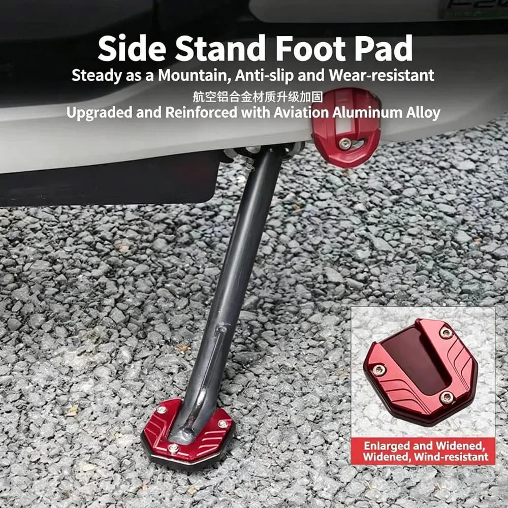 Anti-slip side support base for motorcycle side footrests, aluminum alloy modified footrest, enlarged base