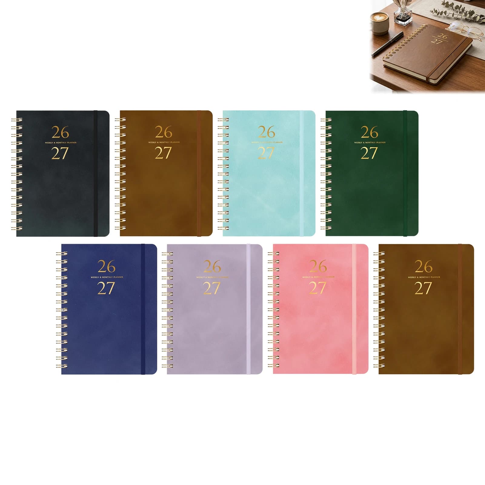 Quaderno A5 in similpelle personalizzabile, agenda con rilegatura a spirale resistente, pagine multiuso per affari, studio e organizzazione personale